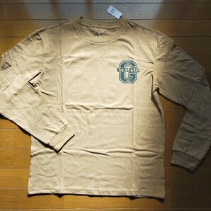 GAP ギャップ グラフィック Tシャツ ベージュ Sサイズ ロンT 長袖 ロゴ プリント タグ付き 定価4990円 y10434-1-HZ10