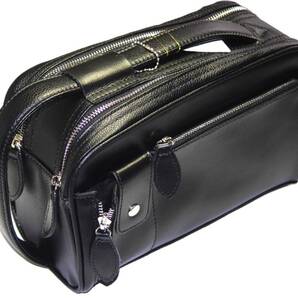 【ブラックフライデータイムセール】【送料込み】【限定】【新品】【税込み】ソフトレザー牛革☆大容量収納モデル☆BOX☆セカンドバッグBK