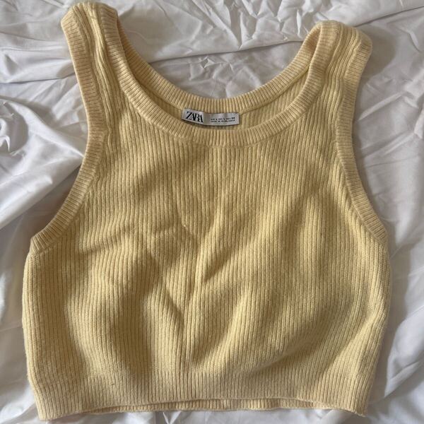 ZARA ザラ ニット トップス イエロー 黄色