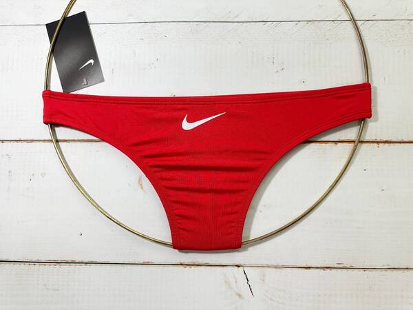 【即決】Nike ナイキ 女性用 ビーチバレー ビキニ ショーツ 水着 ブルマ チーキー University Red 海外S