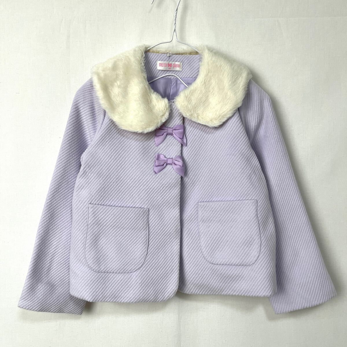 【未使用品】メゾピアノ　アウター 楽天市場】メゾピアノ(mezzo piano)レースアップ ブルゾン