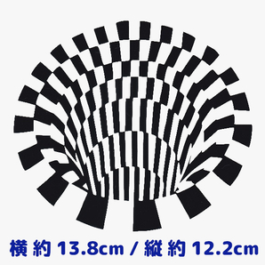 カッティングステッカー 《 トリックアート - 穴 》 ブラック 光沢あり だまし絵 おもしろ 痛車 注意喚起 ウォール 錯覚
