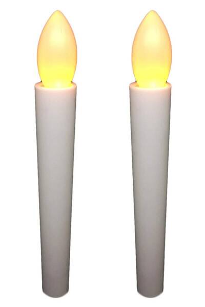 【売り切り商品】(2本セット) 仏壇や教会でも便利 お祭り・お盆・お彼岸に重宝 火災の心配がなく安心 簡単操作 長さ17cm 電池