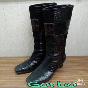 靴 ◆ Gorbo ◆ ロングブーツ 黒 BLACK 36サイズ 約23㎝ ◆ レディース シューズ 現状品