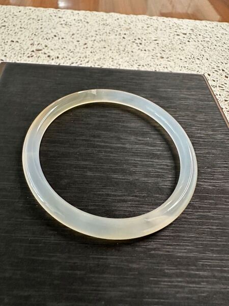G-257 天然石 瑪瑙玉髄 バングル 開運 腕輪 内径54mm