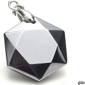 ペンダント ネックレス アクセサリー ファッション パワーストーン テラヘルツ鉱石 原石 ステンレスチェーン付き 六芒星