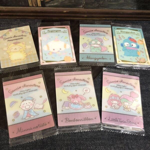 【即決/送料無料】SANRIO サンリオキャラクターズコレクタブルカード7枚セットまとめ売り 美品 ハンギョドン ポムポムプリン こぎみゅん