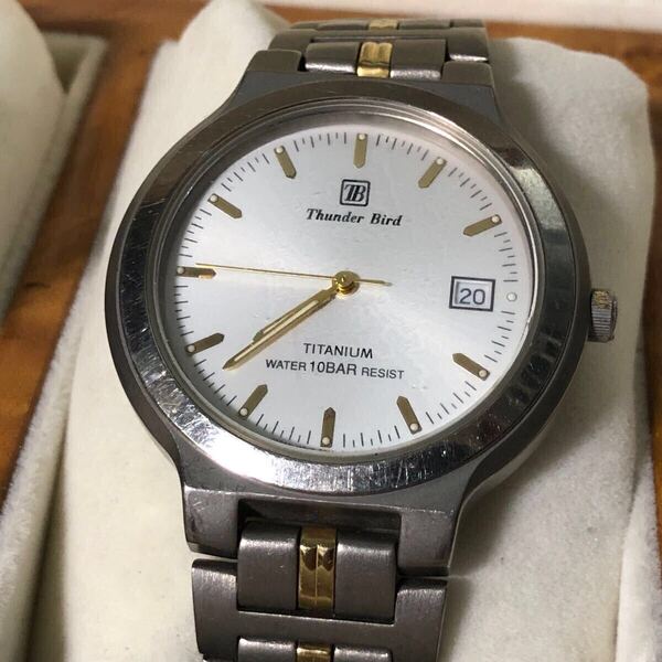 【即決/送料無料】CITIZEN thunderbird TITANIUM 2510-A42870 シチズン サンダバードチタニウム ヴィンテージウォッチ クォーツ 中古腕時計
