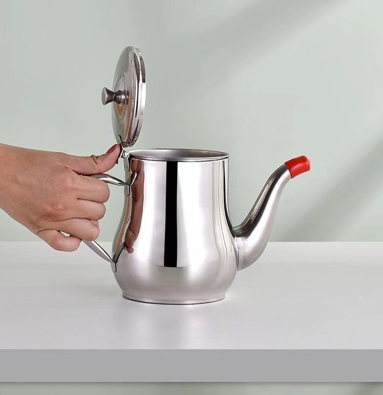 OHJ147☆天ぷら油 オイルポット 油こし 油こし器 ステンレス製 油保存 揚