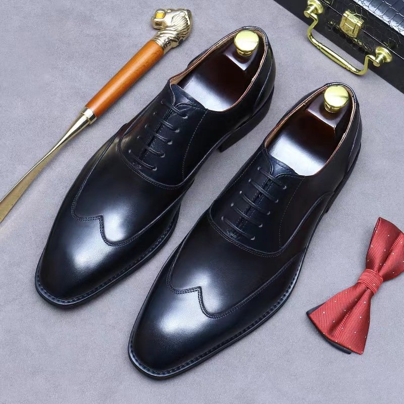 LRM4916★メンズビジネスシューズ 本革 レザーシューズ イギリス風 職人手