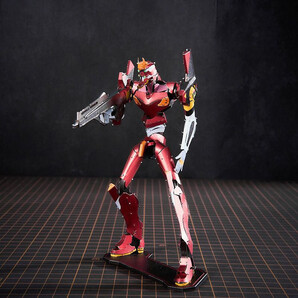 3Dメタル 立体 パズル エヴァンゲリオン 二号機 接続剤不要 説明書つき 玩具 知育玩具 誕生日 置物 オブジェ インテリア 認知症防止