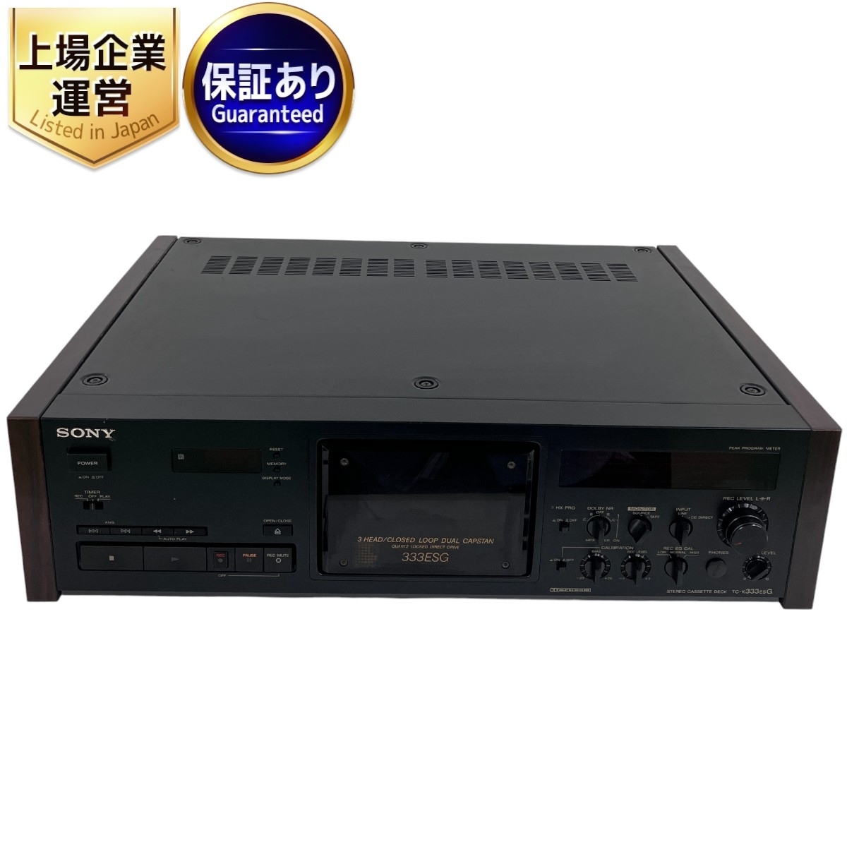 SONY カセットデッキ 光り TC-K333ESG〔ジャンク〕 SONY カセットデッキ 光り TC-K333ESG〔ジャンク〕