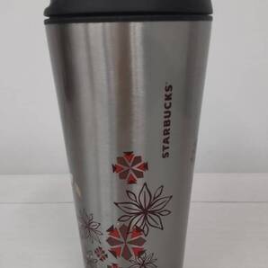 スターバックス タンブラー シルバー×花柄