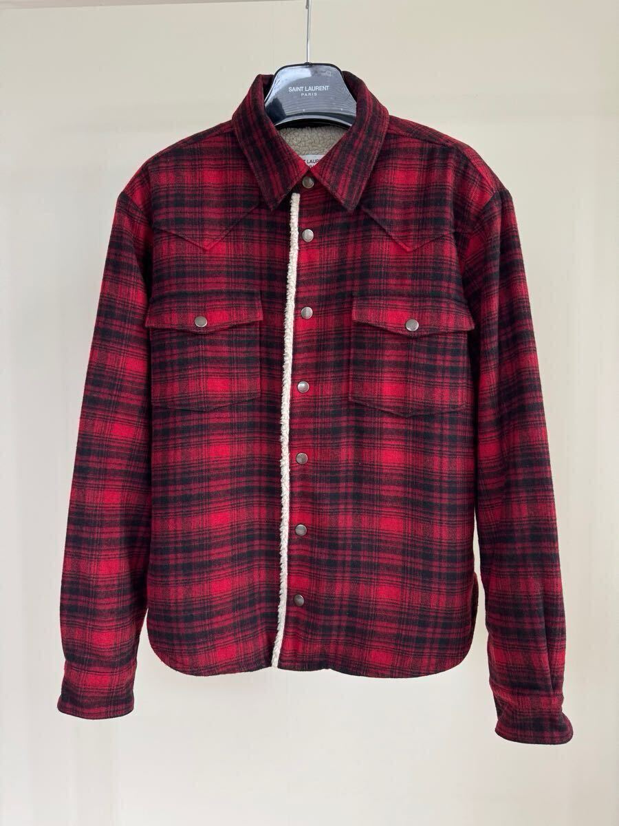 Yahoo!オークション -「saint laurent チェック シャツ」(イヴ Yahoo!オークション -「saint laurent チェック シャツ」(イヴ