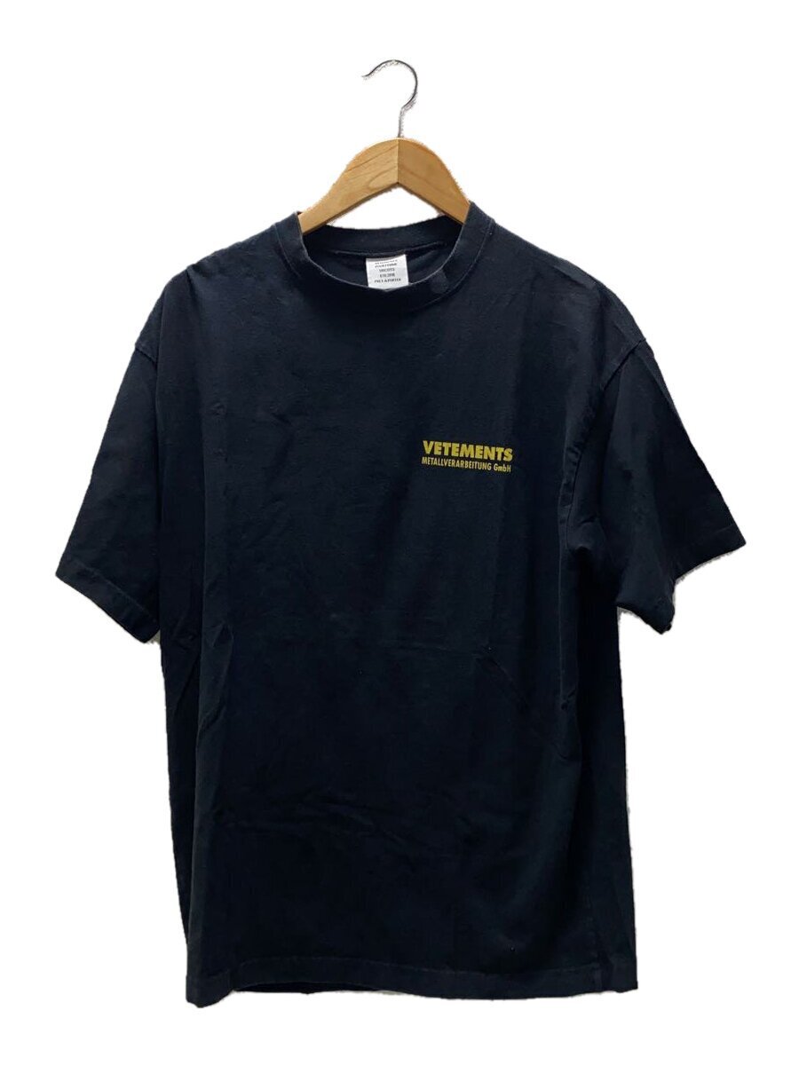VETEMENTS◆Tシャツ/L/コットン/BLK/WSS18TR600//