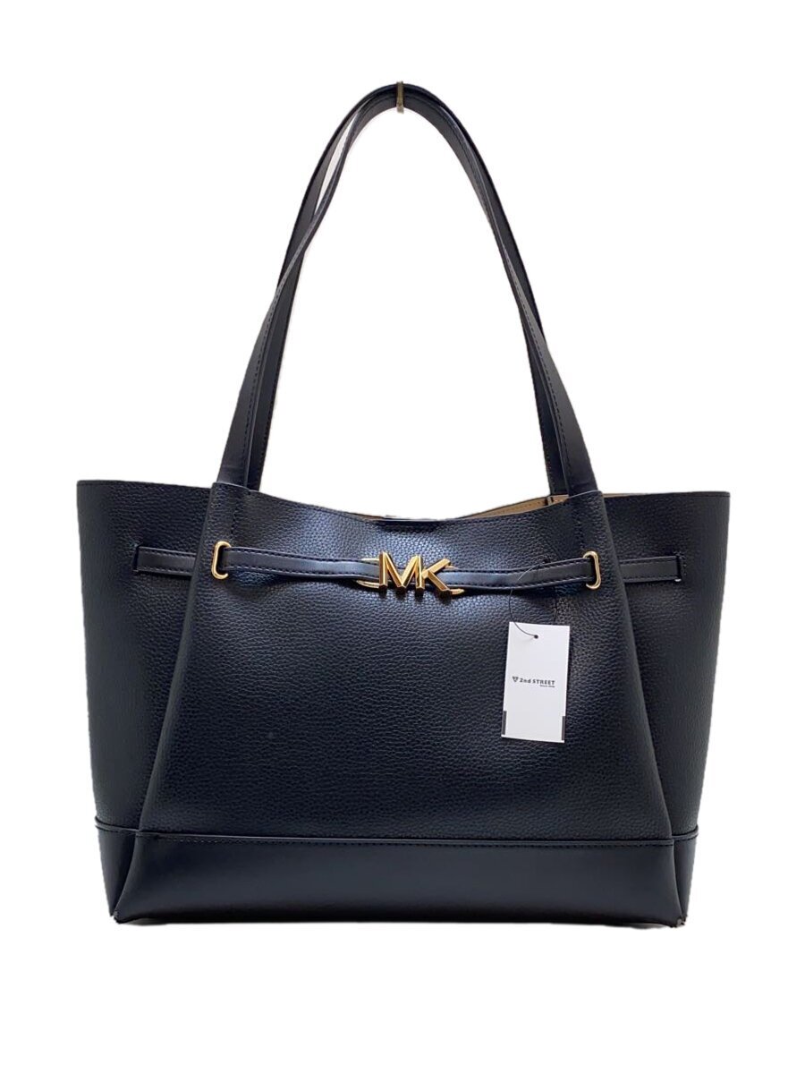 MICHAEL KORS◆トートバッグ/レザー/BLK/無地/35S3G6RT3T