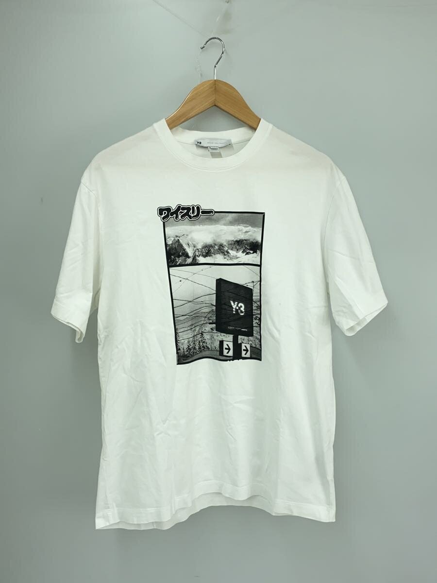 Y-3◆Tシャツ/M/コットン/WHT/プリント/HB3347