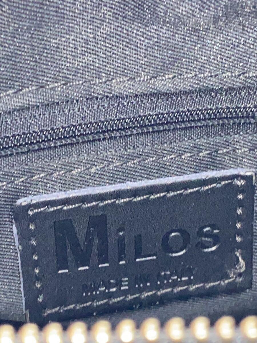 MILOS◆ショルダーバッグ/ブラック/無地/ハンド/2way MILOS◆ショルダーバッグ/ブラック/無地/ハンド/2way