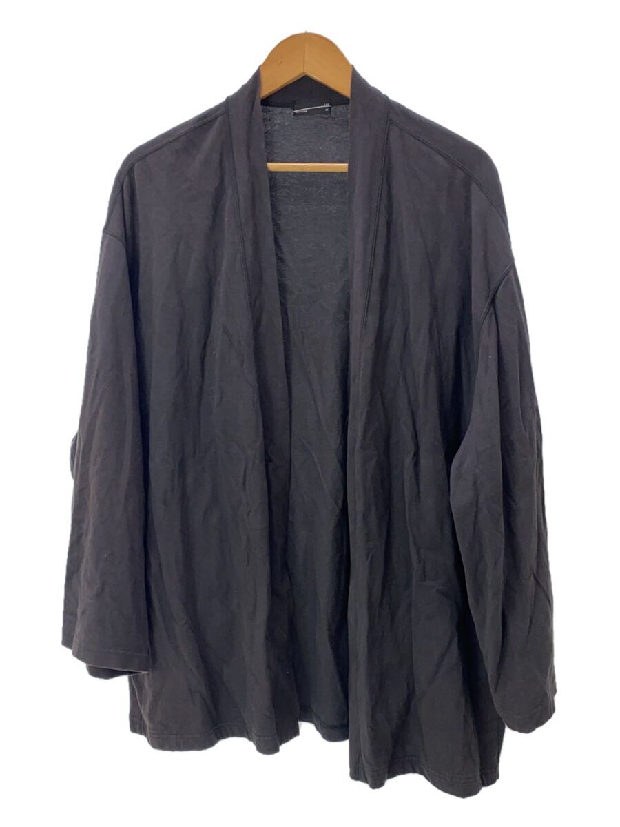 LAD MUSICIAN◆KIMONO CARDIGAN//カーディガン(薄手)/42/コットン/BLK/無地/2120-608