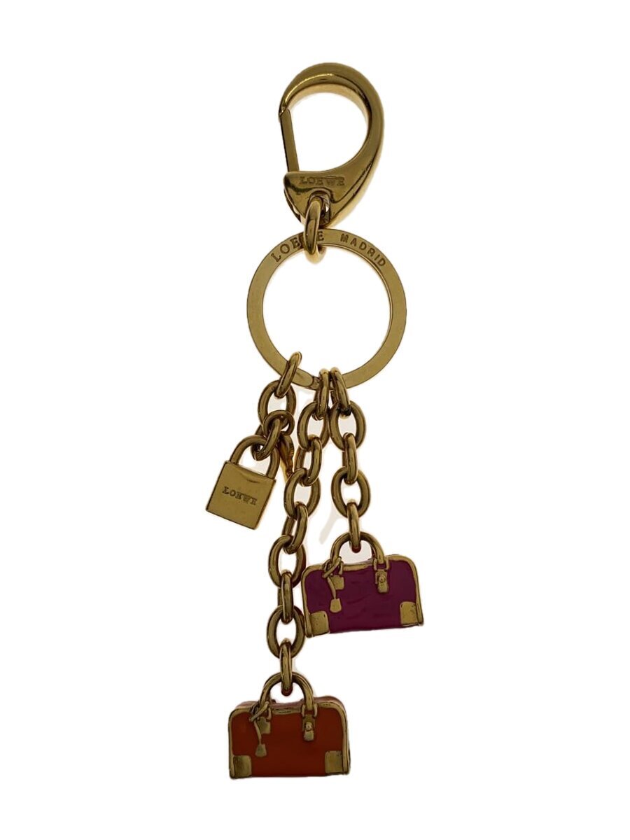 LOEWE◆バッグチャームキーホルダー/-/GLD/レディース