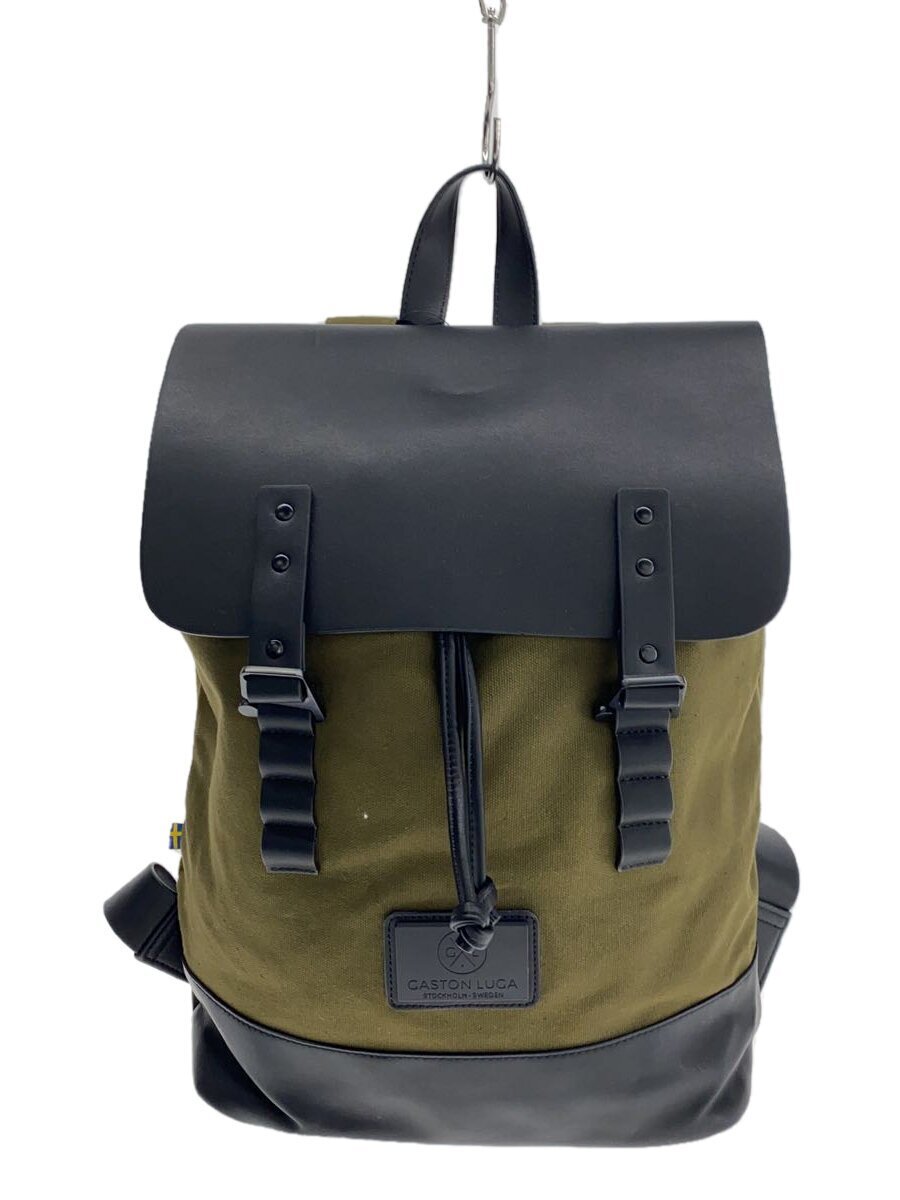 Gaston Luga◆リュック/カーキ/praper/olive×black