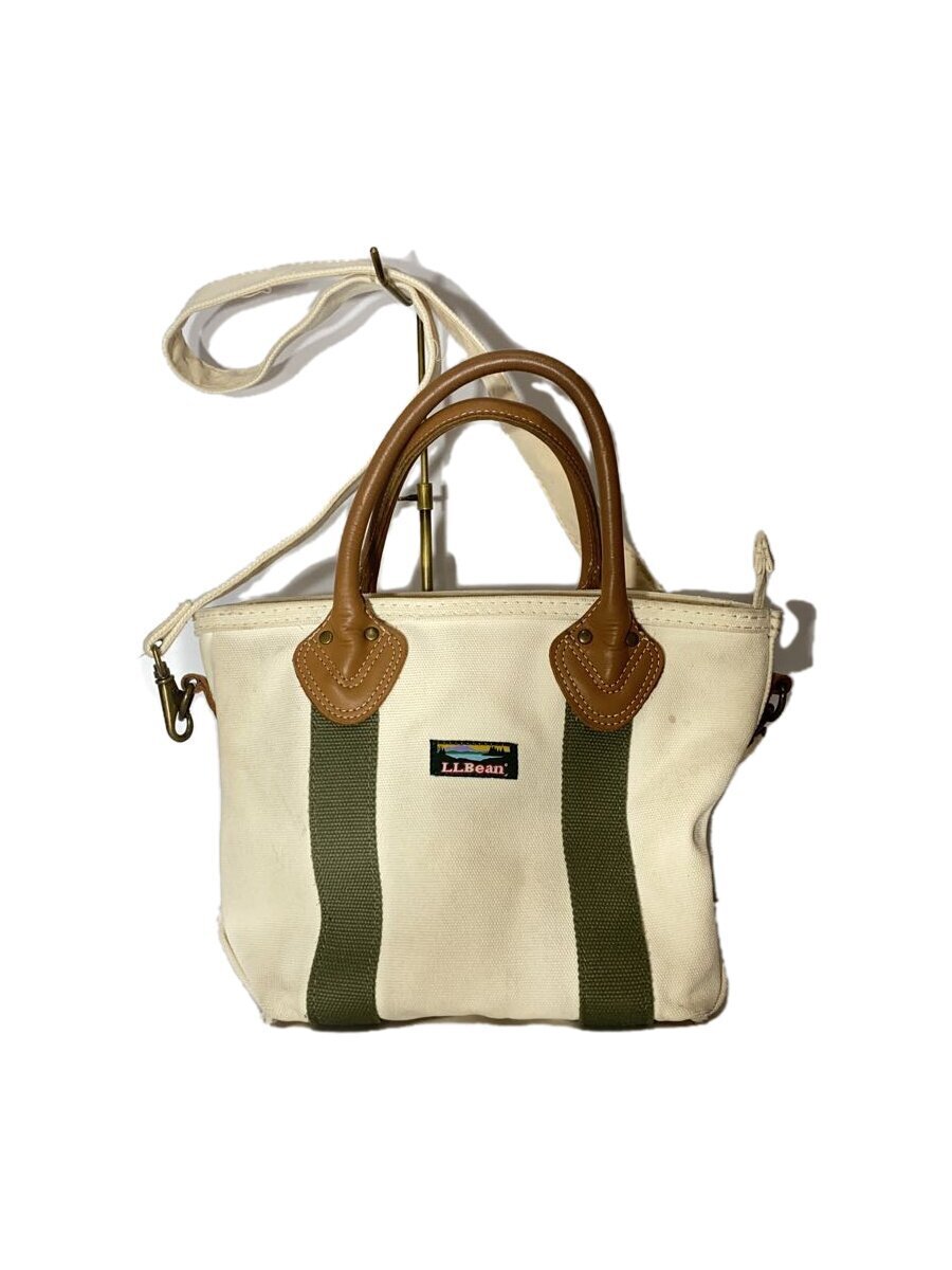 L.L.Bean◆トートバッグ/キャンバス/IVO/無地/307240