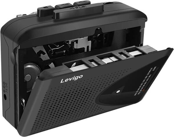 使いやすい ポータブルカセットプレーヤー&AM/FMラジオ、軽量、USBケーブル