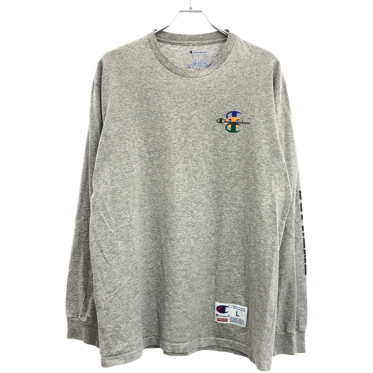Supreme 17SS Champion L/S Tee グレー (Supremeステッカー付き) 2025年最新】Yahoo!オークション -supreme champion l s teeの