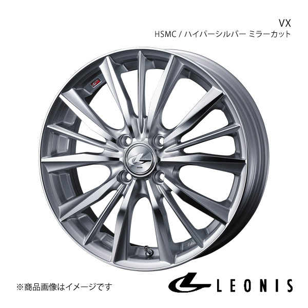 LEONIS/VX アクア P10系 X-URBAN アルミホイール1本 【17×7.0J 4-100 INSET45 HSMC(ハイパーシルバー ミラーカット)】0033255
