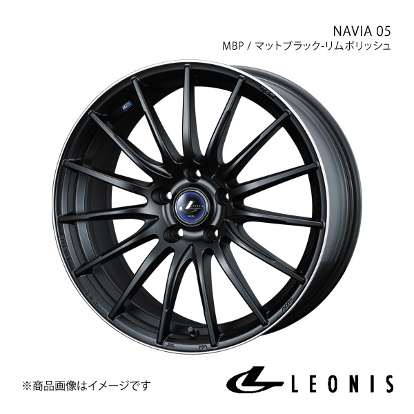 LEONIS/NAVIA 05 クラウン 210系 FR アルミホイール1本 【17×7.0J 5-114.3 INSET42 MBP(マットブラック リムポリッシュ)】0036268