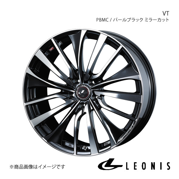 LEONIS/VT アルファード 30系 3.5L車 ~2018/1 ホイール1本 【17×7.0J 5-114.3 INSET42 PBMC(パールブラック ミラーカット)】0036349