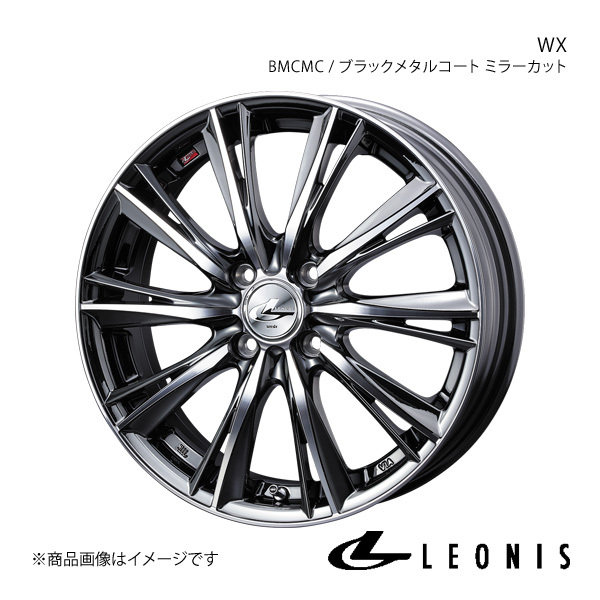 LEONIS/WX フィット GE6/7/8/9 GP1/GP4 アルミホイール1本 【16×6.0J 4-100 INSET50 BMCMC(ブラックメタルコート ミラーカット)】0033877