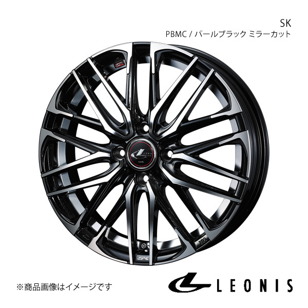 LEONIS/SK アルト/アルトエコ HA25S/HA35S アルミホイール1本 【16×5.0J 4-100 INSET45 PBMC(パールブラック ミラーカット)】0038302
