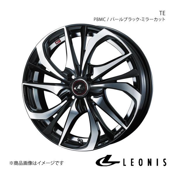 LEONIS/TE eKカスタム B11W アルミホイール1本 【16×5.0J 4-100 INSET45 PBMC(パールブラック/ミラーカット)】0038746