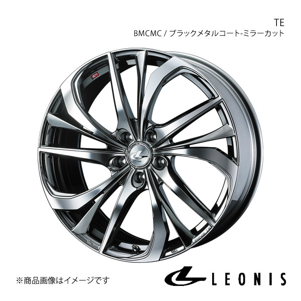 LEONIS/TE セレナ C25 アルミホイール1本 【18×7.0J 5-114.3 INSET47 BMCMC(ブラックメタルコート/ミラーカット)】0038778