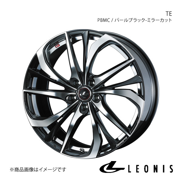 LEONIS/TE ステップワゴン RG2/RG4 アルミホイール1本 【18×7.0J 5-114.3 INSET55 PBMC(パールブラック/ミラーカット)】0038780