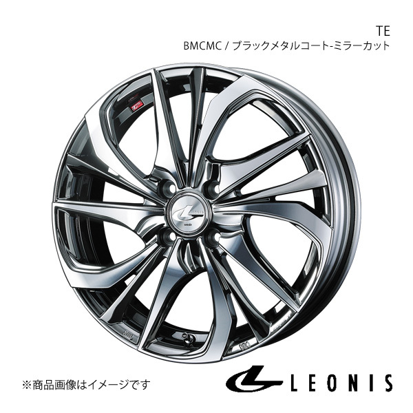 LEONIS/TE レックス A200系 アルミホイール1本 【16×6.0J 4-100 INSET42 BMCMC(ブラックメタルコート/ミラーカット)】0038749