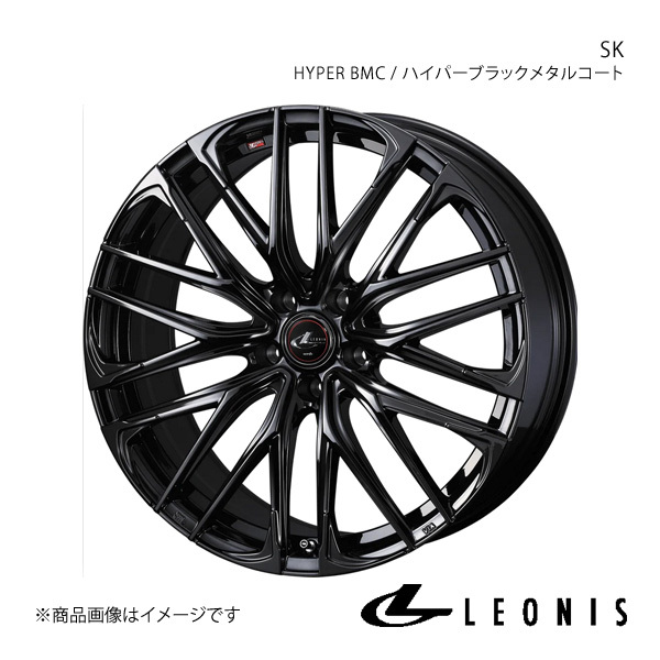LEONIS/SK レガシィB4 BN系 アルミホイール1本 【18×7.0J 5-114.3 INSET55 HYPER BMC(ハイパーブラックメタルコート)】0040967