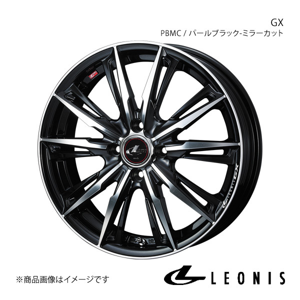 LEONIS/GX コペン LA400A アルミホイール1本【16×5.0J 4-100 INSET45 PBMC(パールブラック/ミラーカット)】0039339