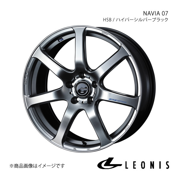 LEONIS/NAVIA 07 アリア FE0 アルミホイール1本【19×8.0J 5-114.3 INSET45 HSB(ハイパーシルバーブラック)】0039585