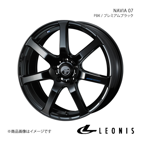LEONIS/NAVIA 07 マークX 120系 4WD アルミホイール1本【18×8.0J 5-114.3 INSET42 PBK(プレミアムブラック)】0039580