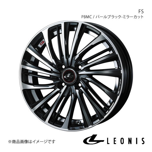 LEONIS/FS ピクシスジョイC LA250系 アルミホイール1本【16×5.0J 4-100 INSET45 PBMC(パールブラック/ミラーカット)】 0039962