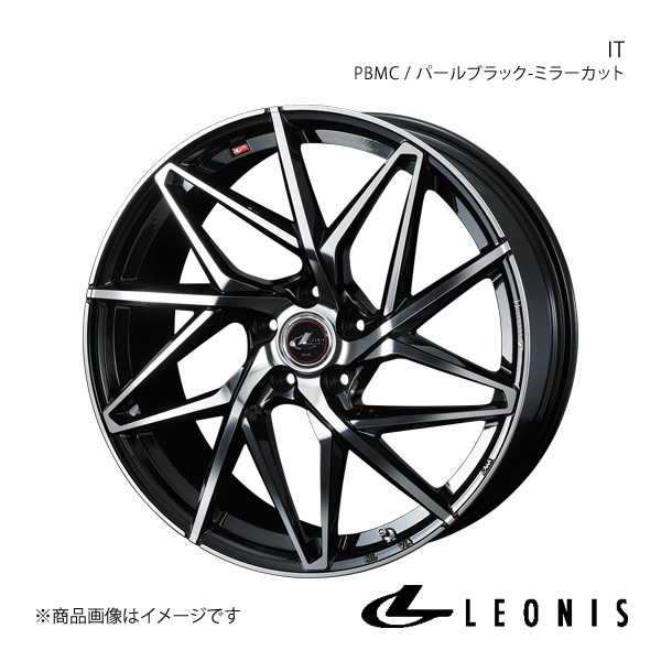 LEONIS/IT オデッセイ RC1/RC2/RC4 アルミホイール1本【17×7.0J 5-114.3 INSET53 PBMC(パールブラック/ミラーカット)】 0040601