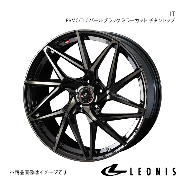 LEONIS/IT スカイラインクーペ V35 ホイール1本【17×7.0J 5-114.3 INSET42 PBMC/TI(パールブラック ミラーカット/チタントップ)】 0040593