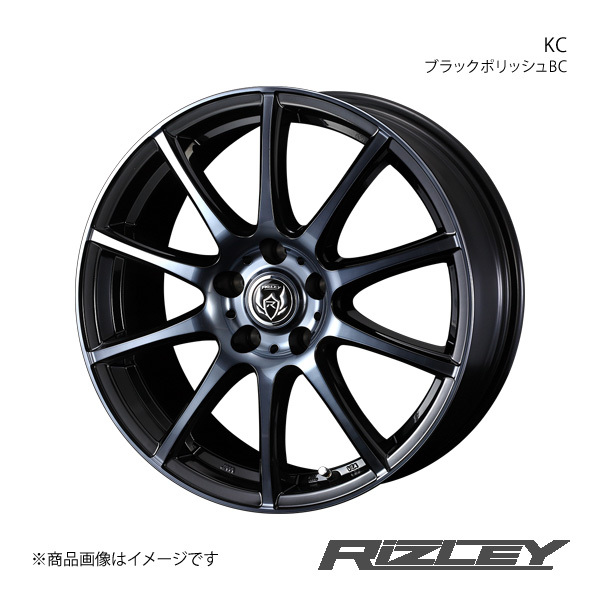 RiZLEY/KC ヴェルファイア 30系 ～2018/1 アルミホイール1本【17×7.0J 5-114.3 INSET40 ブラックポリッシュBC】 0040524