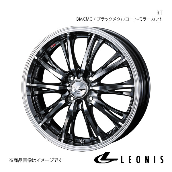 LEONIS/RT ステラ LA100系 アルミホイール1本 【16×5.0J 4-100 INSET45 BMCMC(ブラックメタルコート/ミラーカット)】 0041163