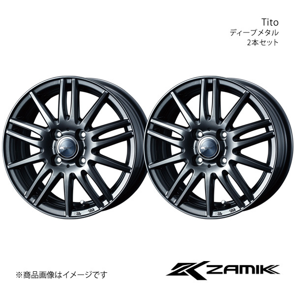 Zamik/Tito タウンボックス DS64W アルミホイール2本セット【14×4.5J 4-100 INSET45 ディープメタル】0037582×2