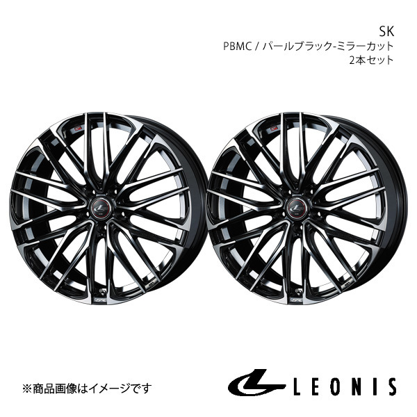 LEONIS/SK カローラクロス 10系 アルミホイール2本セット【18×8.0J 5-114.3 INSET42 PBMC】0038335×2