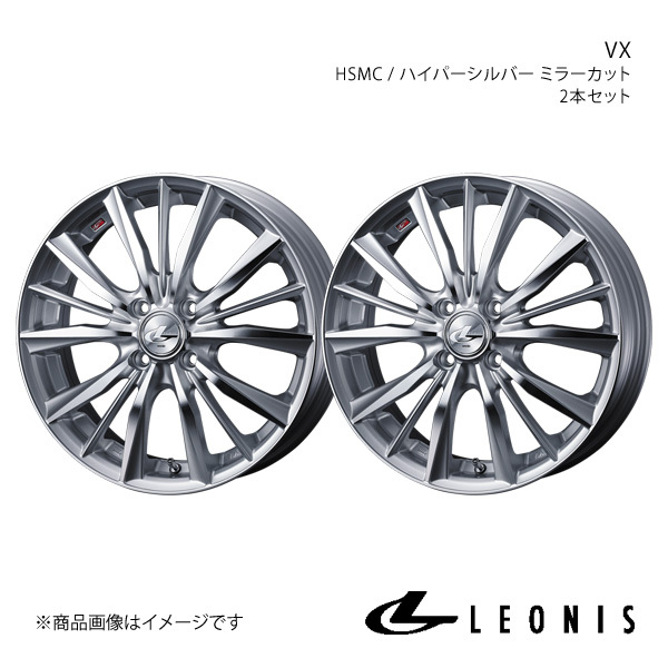 LEONIS/VX ワゴンR MH23S アルミホイール2本セット【16×5.0J 4-100 INSET45 HSMC】0033244×2