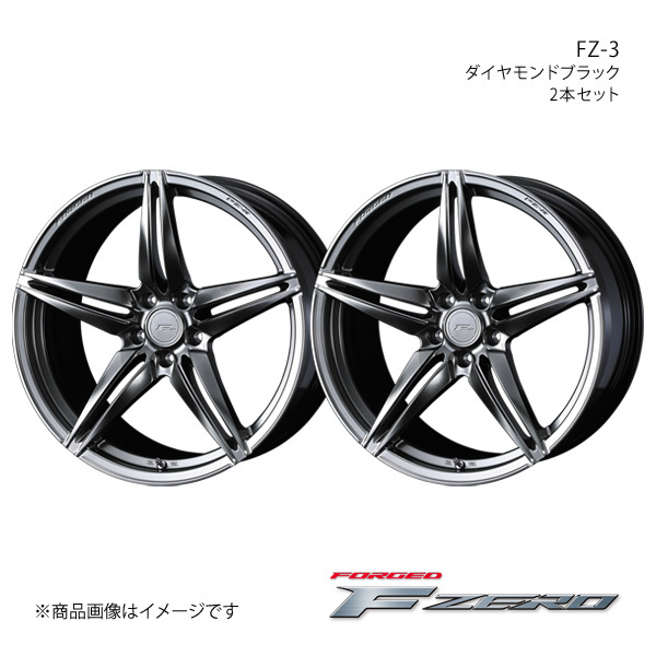 F ZERO/FZ-3 オデッセイ RC1/RC2/RC4 2020/11～ アルミホイール2本セット【18×7.5J 5-114.3 INSET48 ダイヤモンドブラック】0039458×2